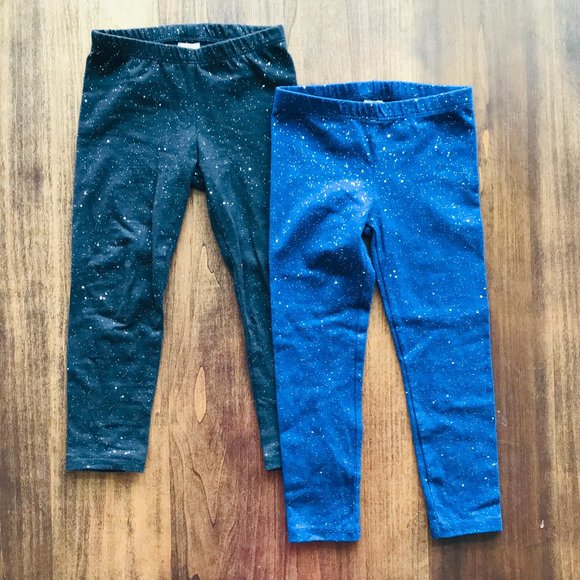 🌟Set of 2 OshKosh Sparkle Leggings Size: 2T - Picture 1 of 4